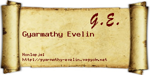 Gyarmathy Evelin névjegykártya